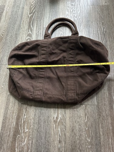 VTG Abercrombie Brown Embroidered Moose Duffle Bag Y2K - Picture 5 of 6