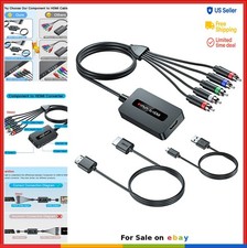 Component to HDMI Converter 1080P YPbPr Male Input with Cables for DVD STB HDTV