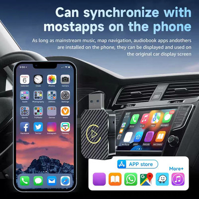 2in1 Wireless Carplay Android Auto Adapter USB Car Dongle Connect Box NEU