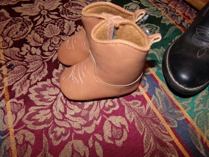 INFANT BOY CARTERS  COWBOY BOOTS SIZE `0-3 MONTHS-NWOT