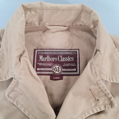 Marlboro Classics Mens Jacket Beige Large Chore Field Utility