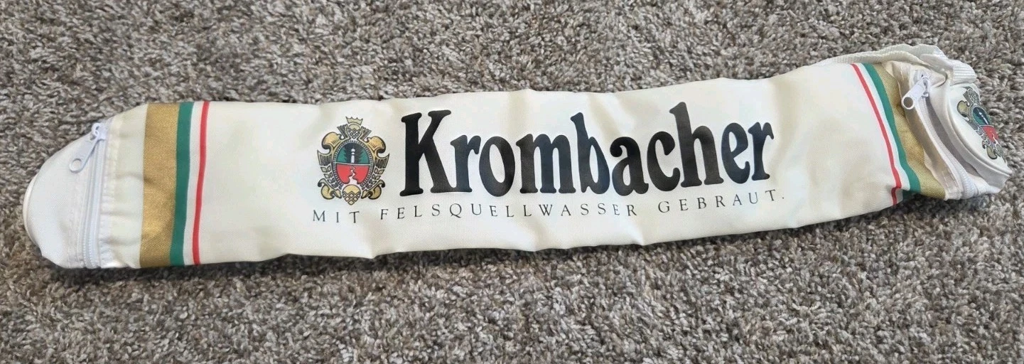 Krombacher Golf Party Concert Zip Sleeve Cooler Bag Insulated Beer Drink Sling