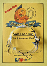 Sole Loop Sea Fishing Rigs 4 Pack 1 Up 1 Down Kamasan B940 Dover Sole Flattie UK