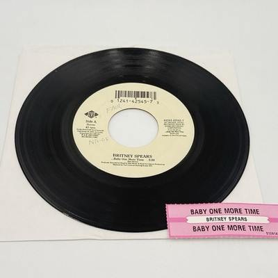 BRITNEY SPEARS Baby One More Time 7'' 45 VG+ single Jukebox strip 2 sided HEAR