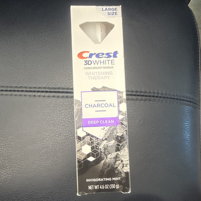 Crest 3D White Charcoal Deep Clean Whitening Fluoride Toothpaste Mint 4.6 oz