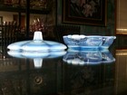 DUNCAN & MILLER CANTERBURY CAPE COD  BLUE OPALESCENT 3-PART COVERED CANDY/RELISH — photo 6