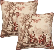 French Country Vintage 18" x (Pack of 2), Toile 