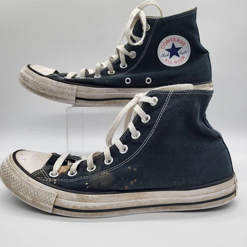 CONVERSE Chuck Taylor All Star scarpa alta uomo 11 nero bianco invecchiato