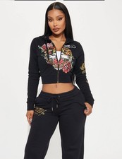 Ed Hardy Skull City Flare Pants  Jacket Gift Set NEW   Stylish  Comfortable