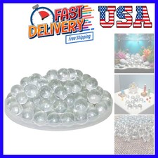 20 Pcs 10mm Clear Glass Marbles Solid Marble Beads Marbles Games Bouncing Bal...