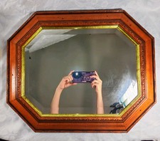 Vintage Octagonal Bevelled Wall Mirror Mahogany Gilt Frame Buchanan Galleries