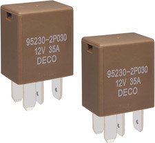 Relay 95230-2P030 Pack of 4 - 12V 35A 4 Pins Multi-Purpose Power Relay, Compat