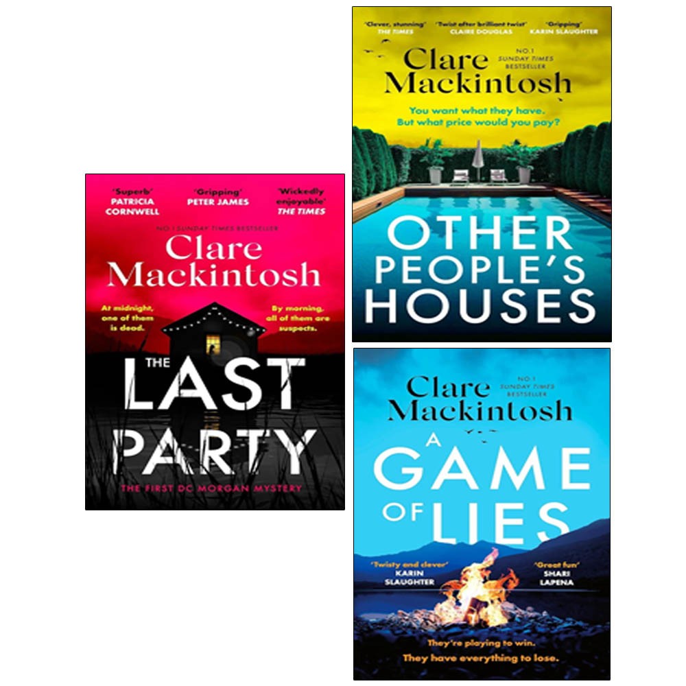 DC Morgan Series 3 Books Collection Set By Clare Mackintosh A Game of Lies,Party