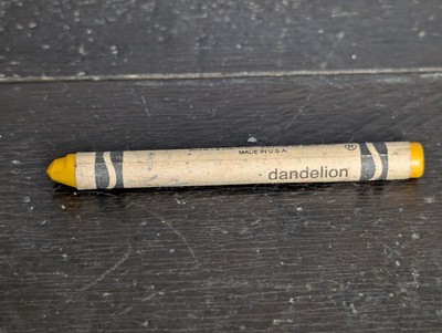 Pre-2007 Crayola Dandelion Discontinued Color Wax Coloring Crayon