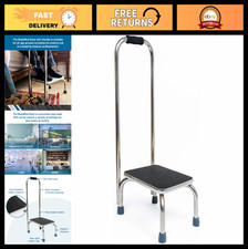 Heavy-Duty Step Stool with Handle, Non-Slip Rubber Platform, 300lbs Capacity, 9.