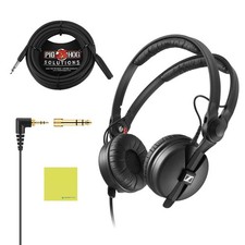 Sennheiser HD25 Plus On Ear Headphones, Black Bundle with Pig Hog PHX14-25 1/...