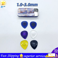 6 Transparent Guitar Picks Acoustic Electric Plectrums Assorted Thin 1.0-3.0mm