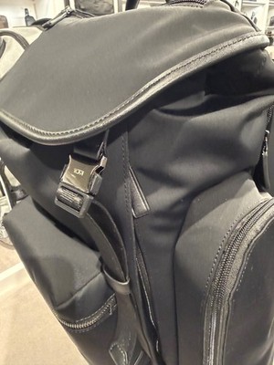 TUMI クリントン バックパックHARRISON ブラック USED NEW Tumi Harrison GRIFFEN FLAP 19.5” Nylon Laptop Backpack - BLACK