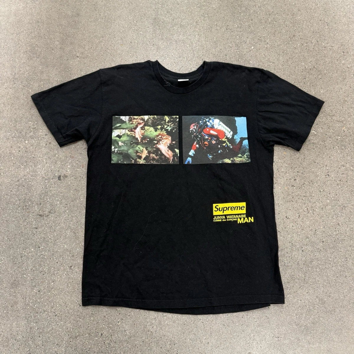 T-Shirt Comme Des Garcons Play CDG Nera Con Logo Cuore Bianco - Taglia L