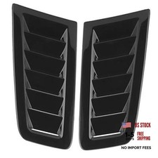 Car Hood Vent Scoop Kit Air Intake Louvers Hoods Vents Bonnet Cover Black 