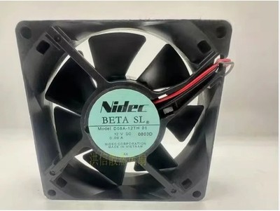Nidec 8025 D08A-12TH 01 DC12V 0.09A 2-Wire Cooling Fan