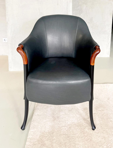 Giorgetti Armlehnsessel Progetti Leder Anilia Sense Fossile 1502 Schwarz - Bild 3 von 5