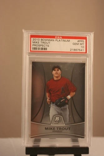 2010 Bowman Platinum Mike Trout Prospects RC #PP5 PSA 10 GEM