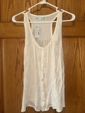 Off White Lace Y2K Babydoll Cami Top Fairy Gauzy Coquette Layering Festival