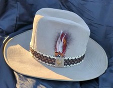Vintage, Made In The US Western Cowboy The Rustler Hat Light Brown Size7