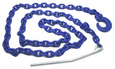 Chokerkette rund 8 mm | 2,5 m Länge mit Nadel und Schlinghaken, Rückekette