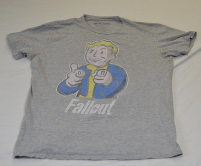 Fallout Video Game tshirt by Bethesda 2016 Mens Large Wink Finger Guns Vault Boy