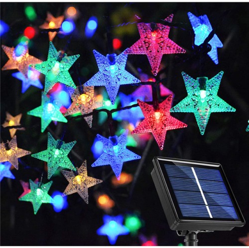 Solar Powered Star Fairy String LED Lights Waterproof Xmas Decor Garden Outdoor