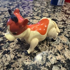 Vintage Playskool Milk Cow Animal Farm Figure Toy Barnyard