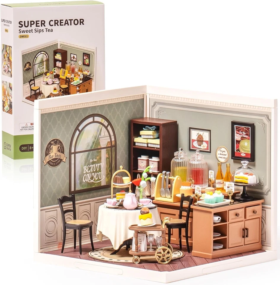 Rolife DIY Miniatur Puppenhaus Kit Sweet Sips Tee Bastelset Spielzeug Erwachsene - Bild 2 von 4