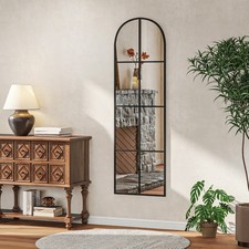 HOMCOM Grand miroir 40x2.1x160cm Noir