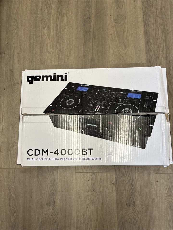 Gemini CDM-4000BT 2-Ch Dual CD/USB DJ Media Player Bluetooth Streaming Mixer - Image 4 of 4