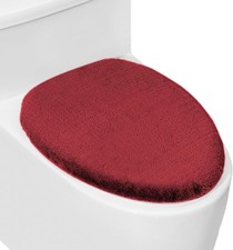 Soft Plush Toilet Lid Cover Bathroom Machine Washable Toilet Seat Covers