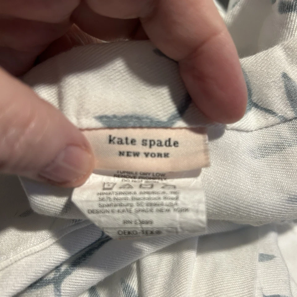 Cortina de ducha Kate Spade NY helecho enrejado verde Foto 4 de 4