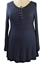 NWT Curve Revolution Black Plus Size 2X Dress Bodycon Knit Poly Blend Stretch