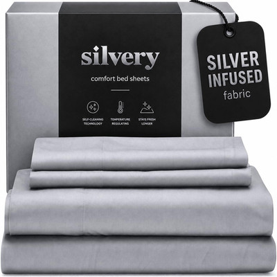 Silver Infused Bed Sheets Set - Ultra-Soft Temperature-Regulating