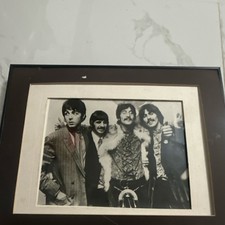 Beatles Framed Black and White Group Photo
