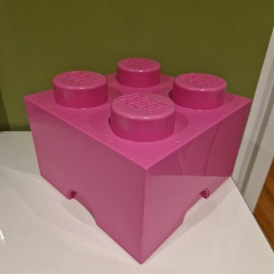Lego Storage Brick Pink 4 Noppen Kiste Aufbewahrung Box stapelbar