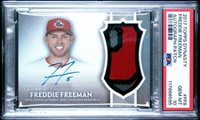 2017 Topps Dynasty FREDDIE FREEMAN Team Canada WBC Auto Patch 03/10 PSA 10 Pop 1
