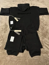 NEW Fear of God Essentials Cuffed Black Bundle Size XXS 100% Authentic✅