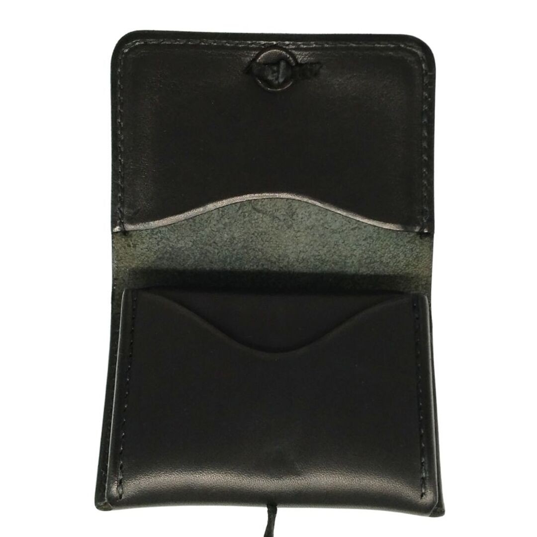 GOROS Saddle Leather Card Case Eagle Engraved Concho Custom Black