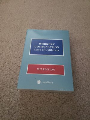 Workers' Compensation Laws of California 2025 Edition (Brand New And Sealed) 