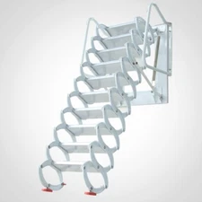 Al-Mg Alloy Attic Loft Extension Ladder Pull Down Stairs with Vertical Height of
