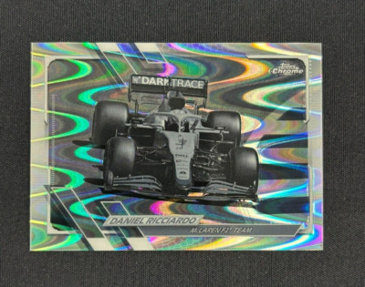 2021 Topps Chrome F1 Daniel Ricciardo Black & White RayWave Refractor #100