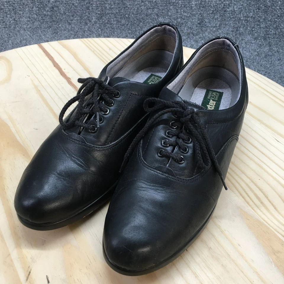 Zapatos Dexter para mujer 11 N informales Oxford cuero negro con cordones punta lisa 252676 Foto 3 de 4