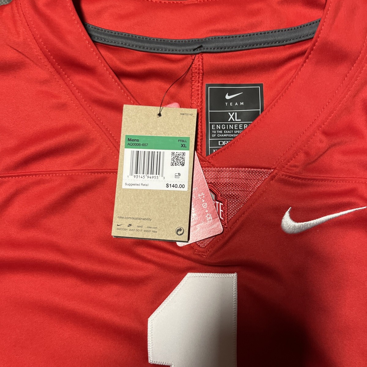Ohio State Buckeyes Football Nike Jersey #1 Game Men's XL